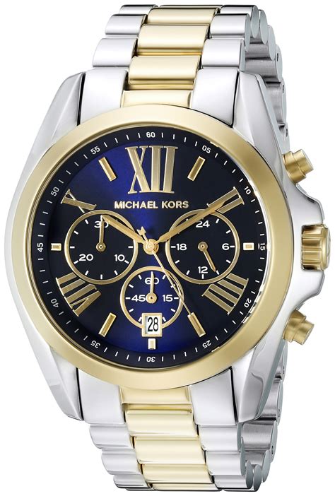 michael kors two tone mens watches|Michael Kors runway chronograph watch.